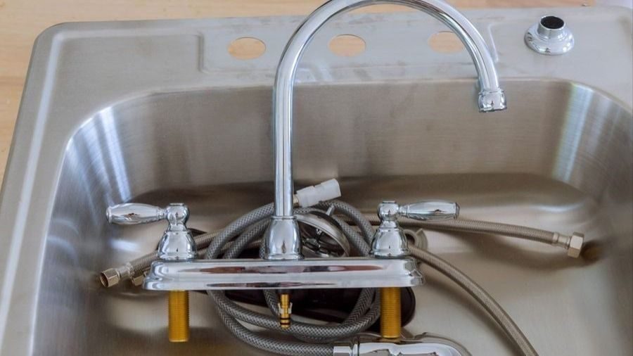 Kitchen faucet installation